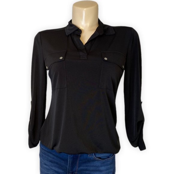 Jones New York Black Blouse. Size S - Picture 1 of 9